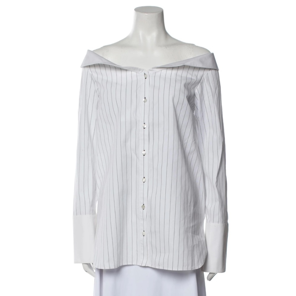 MONOGRAPHIE Striped Off-The-Shoulder Blouse SIZE M